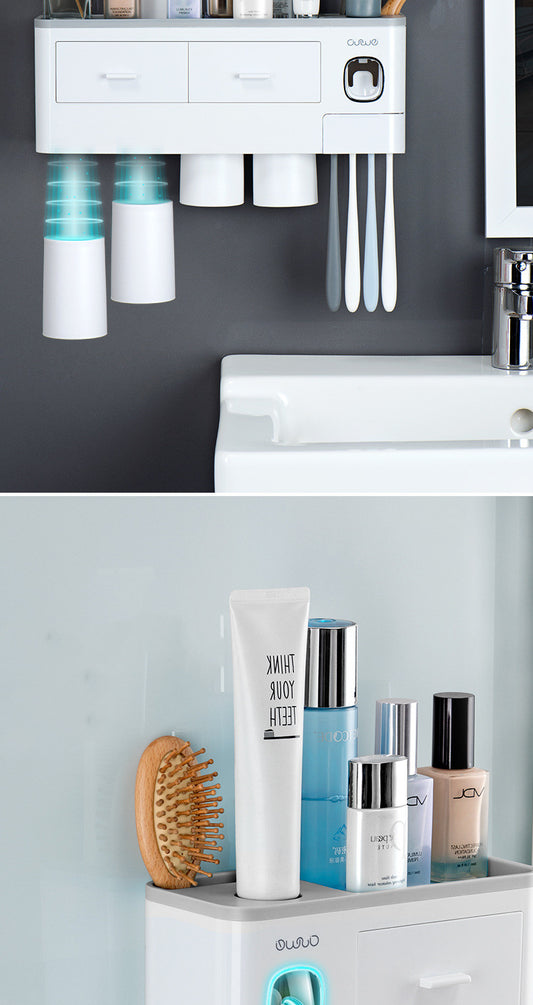Magnetic Toothbrush Holder for Bathroom – Self-Adhesive Wall Mount Rack, No-Drill Storage