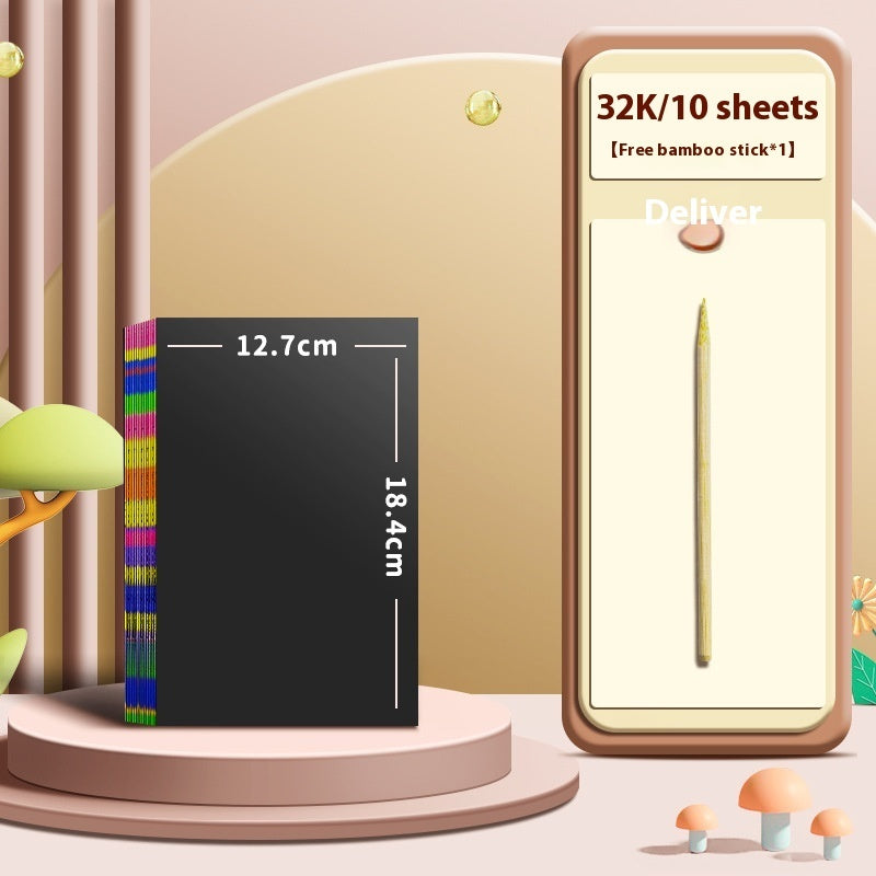 Scratch Art Paper for Kids - Rainbow Scratch Off Coloring Books (Ages 3-8)