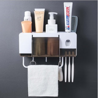 Space-Saving Vertical Toothbrush Holder – Minimalist No-Drill Bathroom Vanity Storage