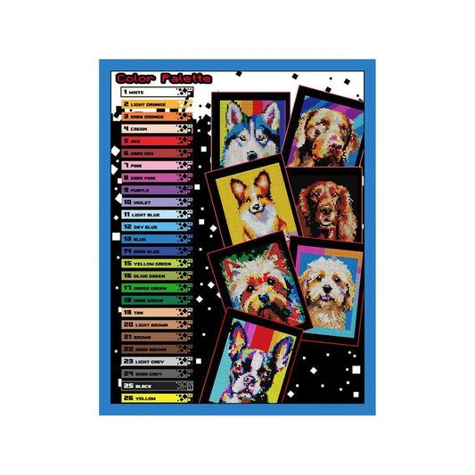 Pixel Art Coloring Books - Adult Stress Relief & Mindfulness Activity Set