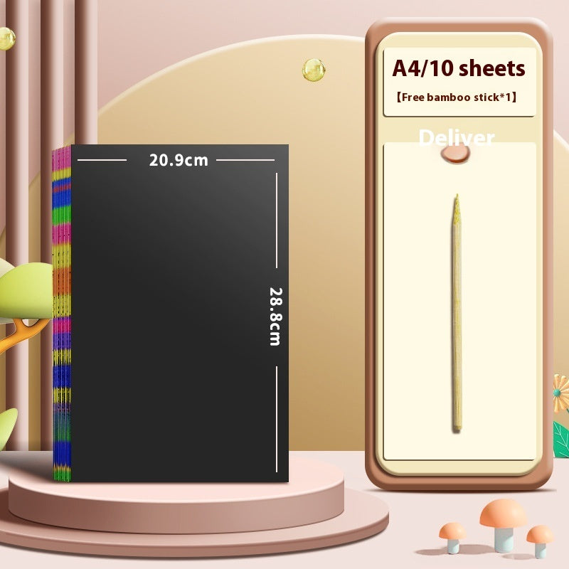 Scratch Art Paper for Kids - Rainbow Scratch Off Coloring Books (Ages 3-8)