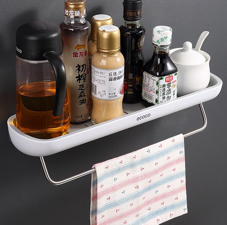 Multi-Purpose Wall-Mounted Storage Rack | No-Drill Organizer for Bathroom & Kitchen