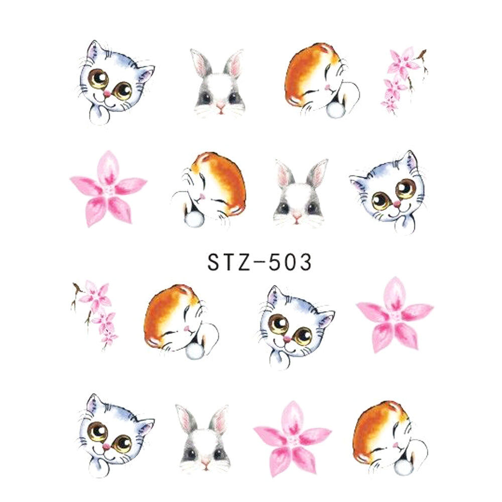 Butterfly Flower Nail Stickers – Water Transfer Decals for Nail Art