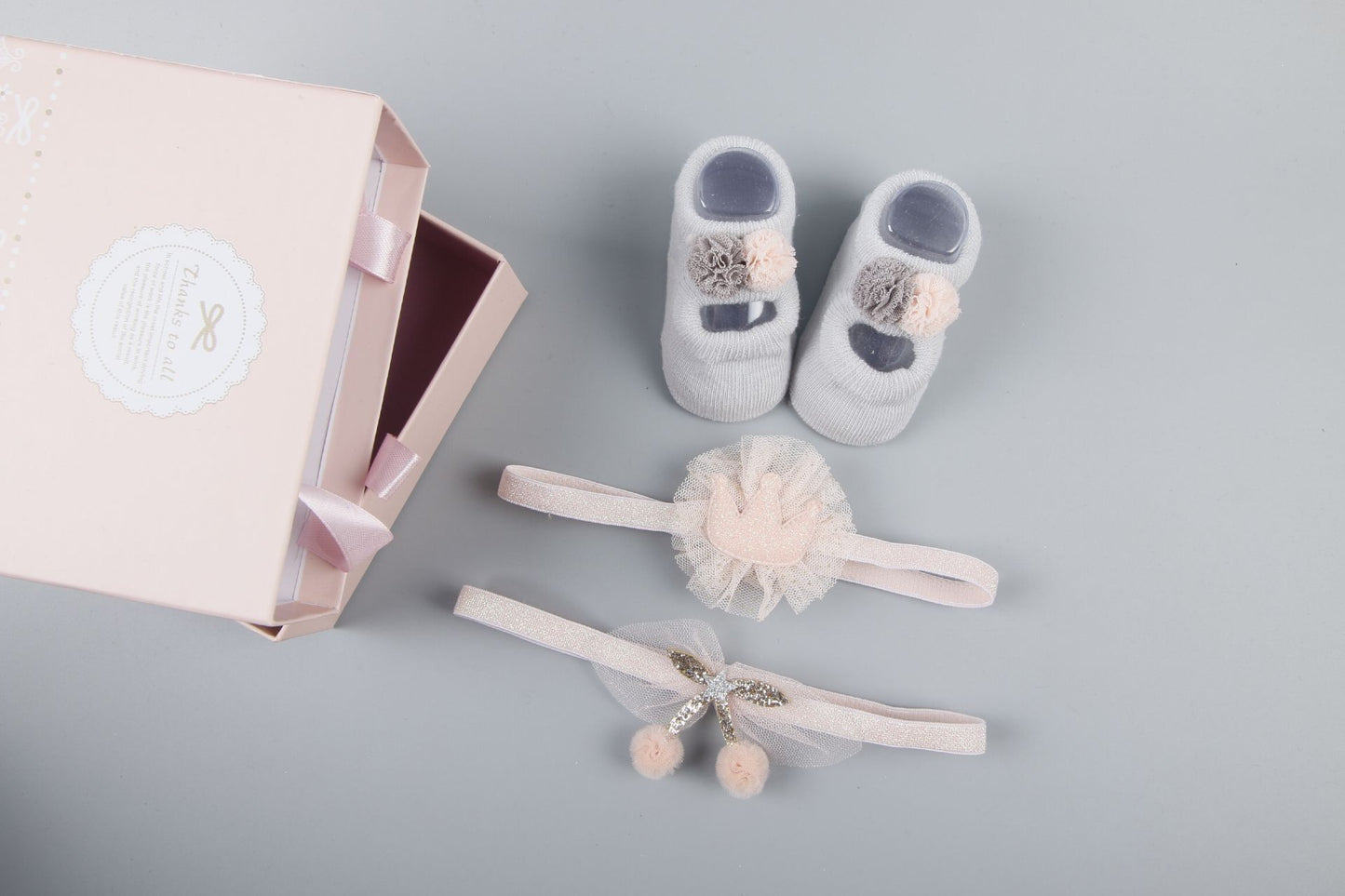 Baby Shower Gift Set – Complete Hair, Socks & Shoes Collection