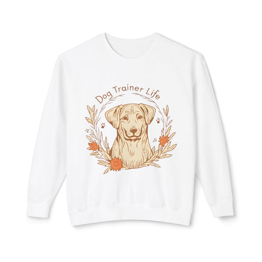 Dog Trainer Life Crewneck Sweatshirt — Golden Retriever Floral Design