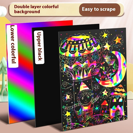 Scratch Art Paper for Kids - Rainbow Scratch Off Coloring Books (Ages 3-8)