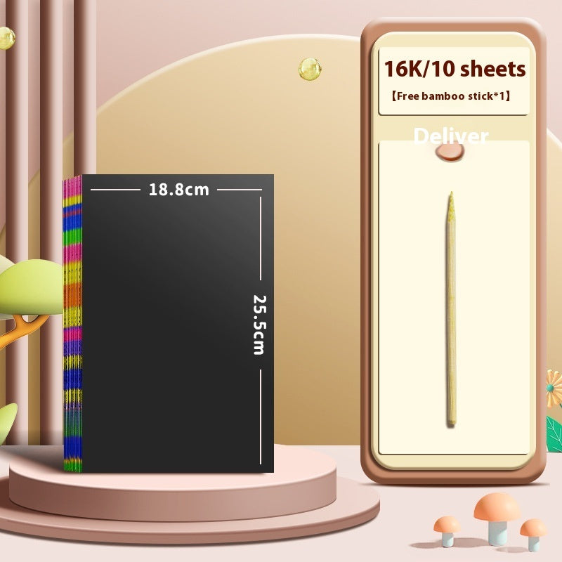 Scratch Art Paper for Kids - Rainbow Scratch Off Coloring Books (Ages 3-8)